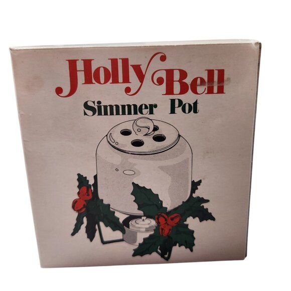Vintage Dept 56 VTG Holly Bell Simmer Potpourri POT Stand with Jingle Bells - Picture 9 of 10